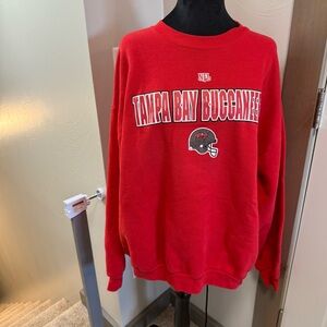NFL Tampa Bay Buccaneers Oversized Crewneck Sweatshirt Football Logo Spellout XL